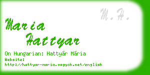 maria hattyar business card